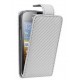 Etui blanc style carbone pour le Samsung Galaxy Ace 2