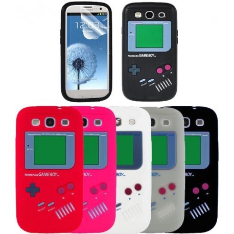 Coque en silicone Game Boy pour Samsung Galaxy S3 - noir, blanc ou