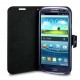 Etui luxe bleu folio PURO Portefeuille pour Samsung Galaxy S3