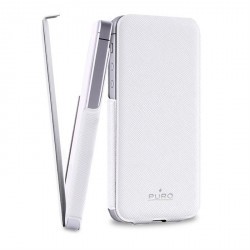 Housse luxe ultra-fine Puro cuir blanc pour iPhone 5