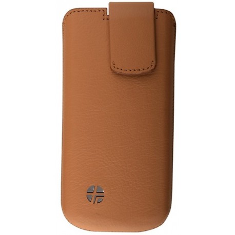 Housse camel cuir Trexta pour iPhone 5