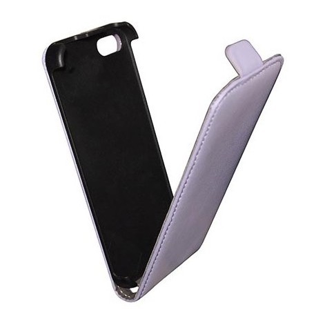 Etui cuir mauve/parme pour iPhone 5