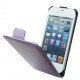 Etui cuir mauve/parme pour iPhone 5