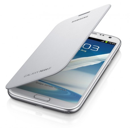 Étui à rabat blanc d'origine Samsung Galaxy Note 2