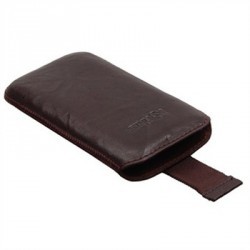 Etui vertical cuir marron pour le Samsung Galaxy Note 2