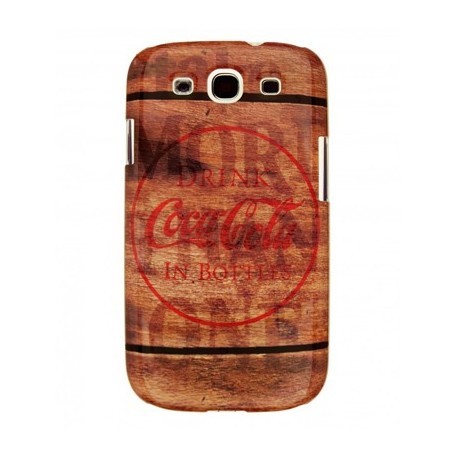 Coque licence officielle Coca-Cola Motif Bois Samsung Galaxy S3