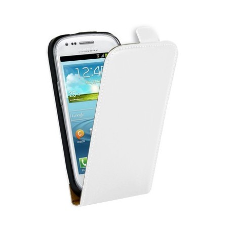 Housse cuir blanche pour Samsung Galaxy S3 mini