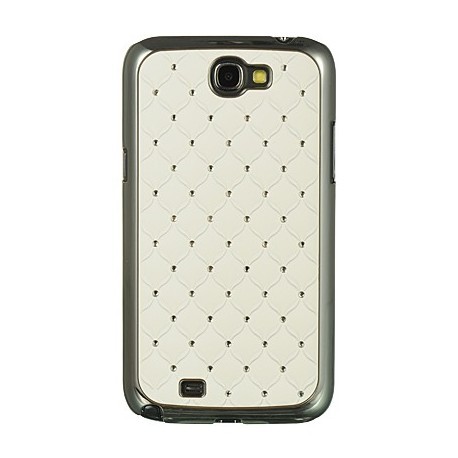 Coque strass blanche pour Samsung Galaxy Note 2