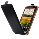 Etui cuir noir HTC Desire X - housse protection.