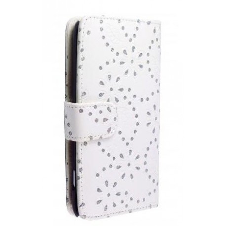 Etui strass couleur blanc pour Samsung Galaxy note 2
