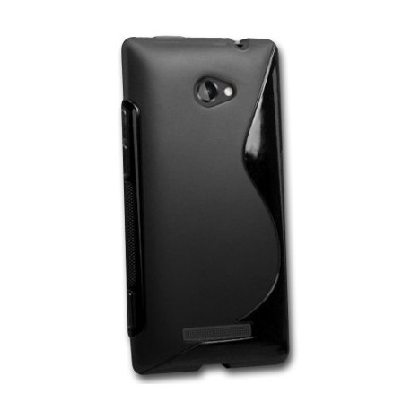 Coque silicone noire pour HTC Windows 8S