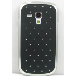 Coque noire dimants avec strass pour Samsung Galaxy S3 mini