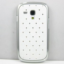 Coque blanche strass pour Samsung Galaxy S3 mini
