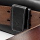 Housse luxe clip ceinture cuir noir Capdase pour Samsung Galaxy Note/Note 2