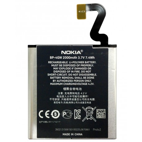 Batterie d'origine de remplacement Nokia Lumia 920 BP-4GW