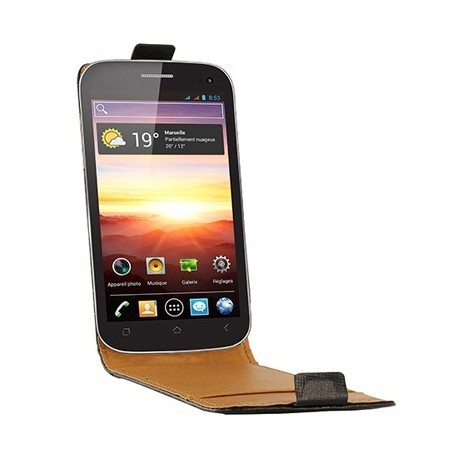 Etui cuir noir pour Wiko Cink King