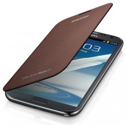 Etui marron intégrable origine pour Samsung Galaxy Note 2