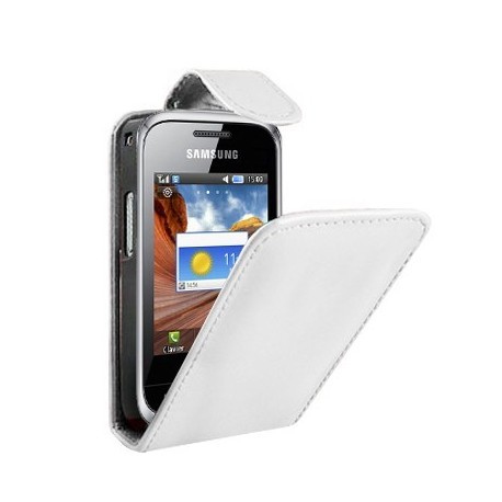 Housse blanche cuir lisse pour Samsung Player mini 2 C3310