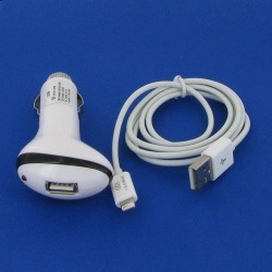 Chargeur allume cigare + Câble USB iPhone 5 pour voiture