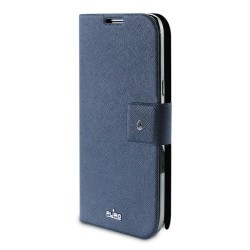 Etui bleu luxe PURO portefeuille pour Samsung Galaxy Note 2