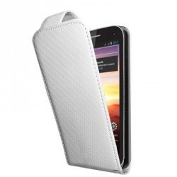 Housse carbone blanche Wiko Cink King (étui couleur blanc)