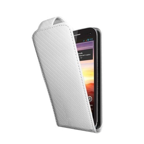 Housse carbone blanche Wiko Cink King (étui couleur blanc)