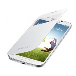 Etui S-View blanc avec fenêtre d'origine pour Samsung Galaxy S4