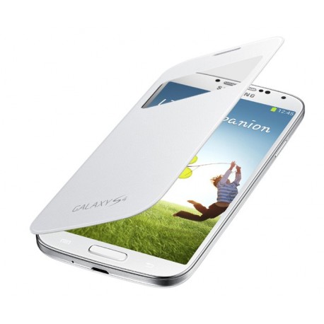 Etui S-View blanc avec fenêtre d'origine pour Samsung Galaxy S4