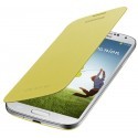 Housse coque intégrée Flip Cover Jaune d'origine Samsung Galaxy S4