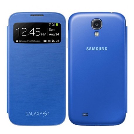 Etui Folio Bleu Origine S-View Cover pour Samsung Galaxy S4