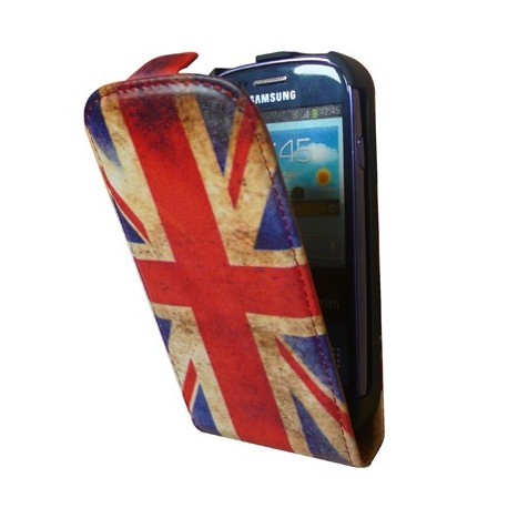 Housse à rabat drapeau Angleterre vintage pour Samsung Galaxy S3 mini