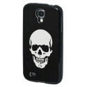 Coque Aluminium brossé noir Tête de mort pour Samsung Galaxy S4