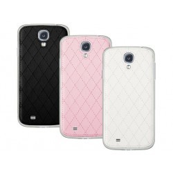 Coque Arrière Surpiqures Krussell pour Samsung Galaxy S4 : rose, blanc ou noir.