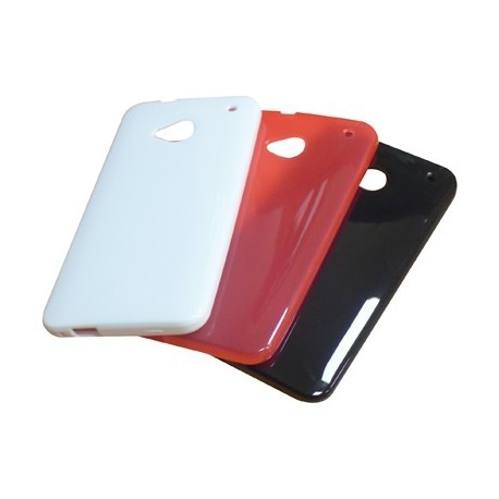 Assortiment de 3 coques silicone KONKIS HTC One : Noire, Blanche et Rose