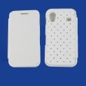 Housse poertefeuille strass diamants blanche pour Samsung Galaxy Ace