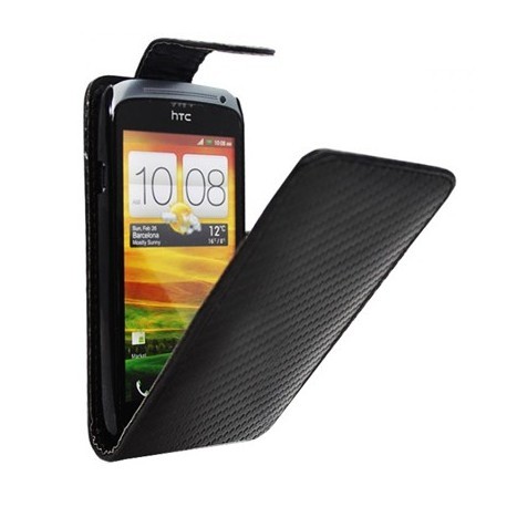 Housse style carbone noire HTC One