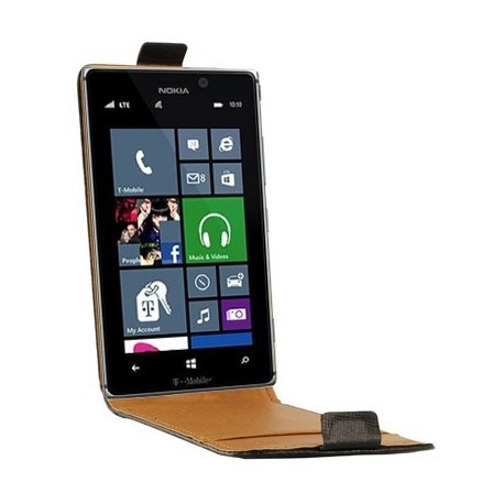 Housse à rabat noire pour le Nokia Lumia 925