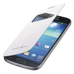 Etui intégrable S-View Cover Blanc d'origine Samsung Galaxy S4 Mini