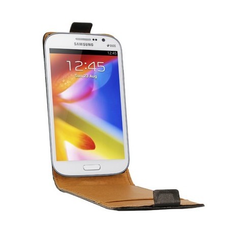 Housse noire cuir pour Samsung Galaxy Grand