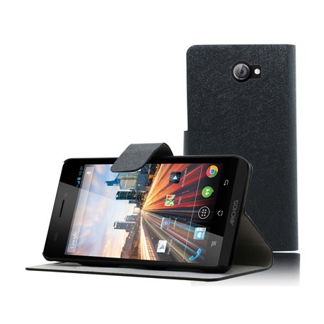 Etui folio simili noir STAX pour Archos 50 Helium