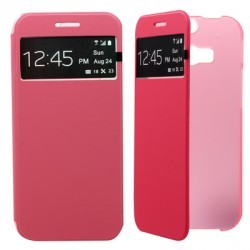 Etui folio s-view simili rose STAX pour HTC M8