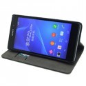 Etui folio simili noir STAX pour Sony Xperia Z2