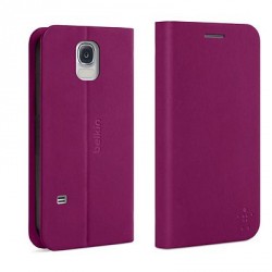 Etui Folio Fuschia avec Stand et Porte Cartes Belkin Samsung GalaxyS5