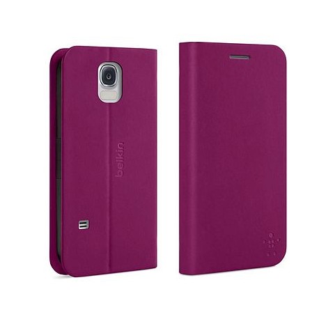 Etui Folio Fuschia avec Stand et Porte Cartes Belkin Samsung GalaxyS5