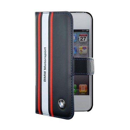 Etui Rabat Folio Motorsport Bleu BMW pour IPhone 4/ 4S