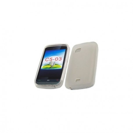 Coque en silicone blanc pour Nokia C5-03