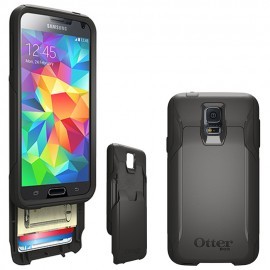 Protection Commuter Noire + Film Ecran Otterbox pour Samsung S5