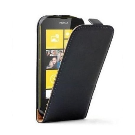 Etui Portefeuille Rabat Simili Noir pour Nokia Lumia 630