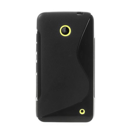 Protection Minigel Noire Bi-Matières pour Nokia Lumia 630/ 635