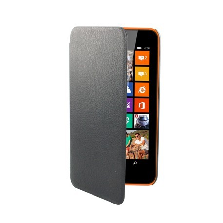 Etui Folio Ultra Fin Simili Noir pour Nokia Lumia 630/ 635